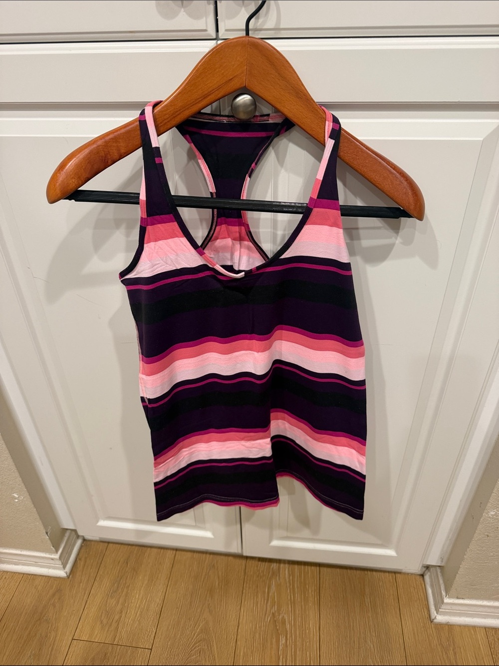 lululemon athletica Striped Racerback Tank in Pink, Purple and Black